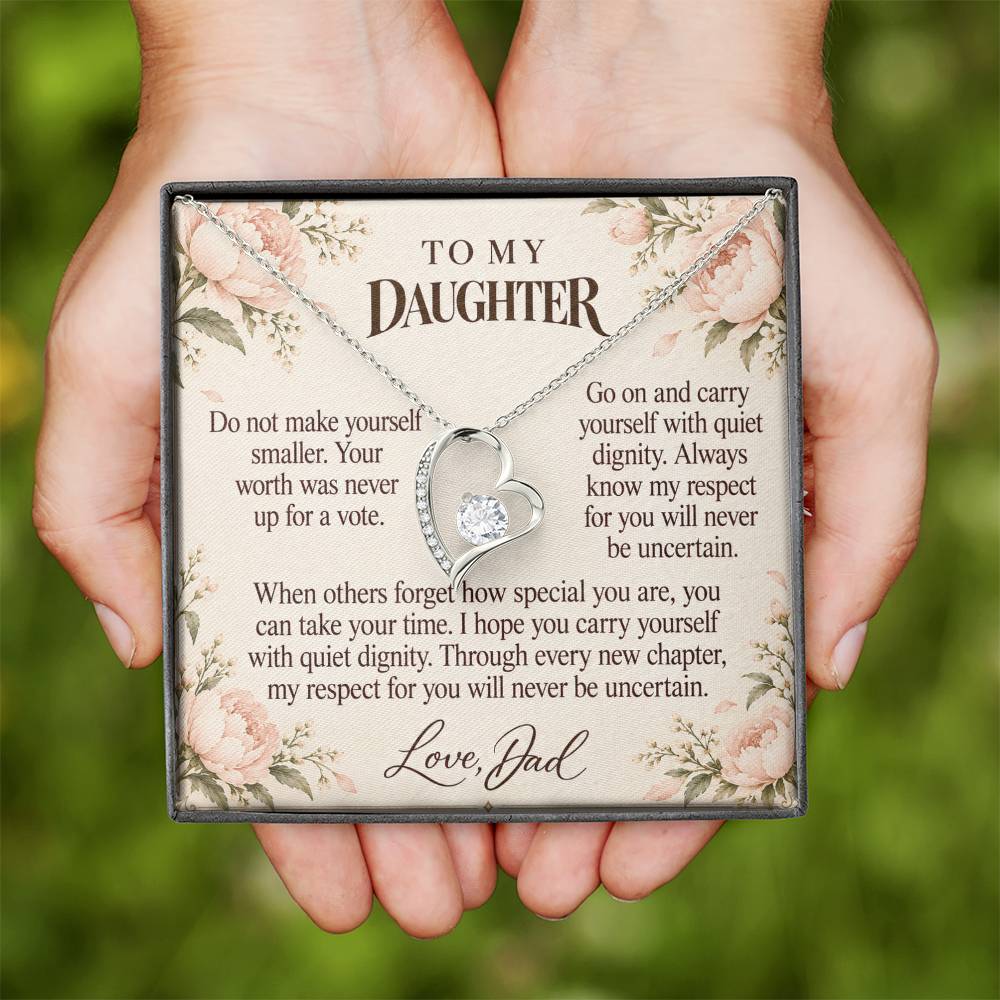 C672 - Wear Your Invisible Crown And A Promise To Carry Into New Chapters - Forever Love Necklace