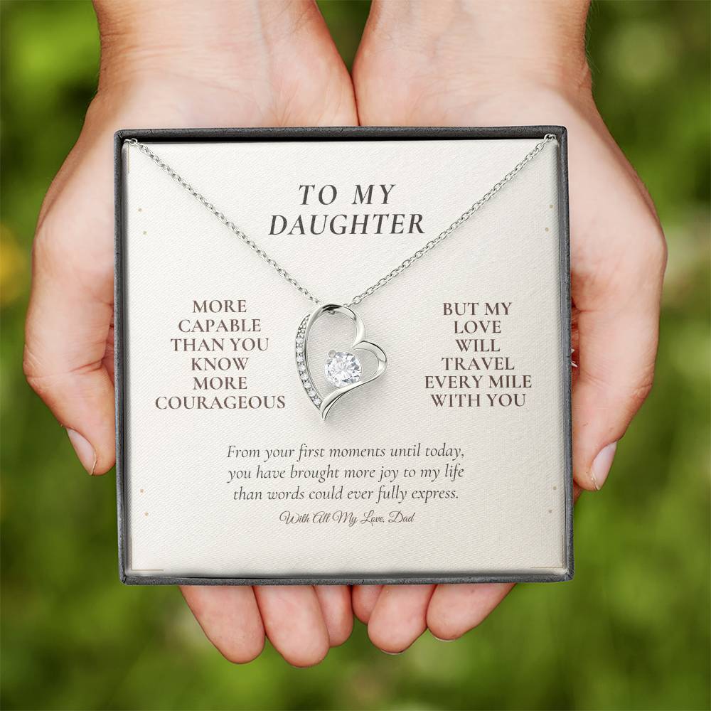 C117 - You Are More Capable More Courageous And More Loved Than You Could Ever Imagine - Forever Love Necklace