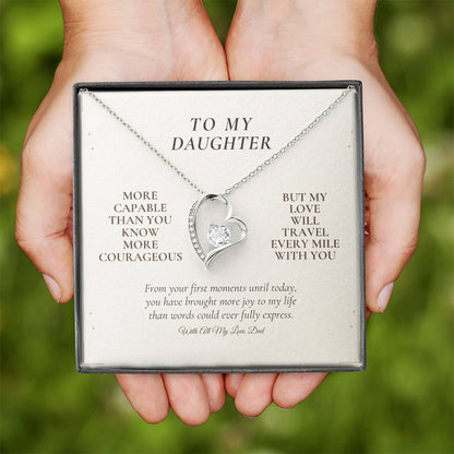 C117 - You Are More Capable More Courageous And More Loved Than You Could Ever Imagine - Forever Love Necklace