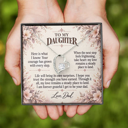 C505 - The Little Hand I Once Held And The Words I Hope You Always Remember - Forever Love Necklace