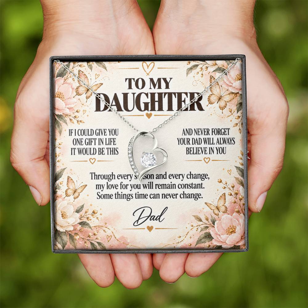 C228 - Dad’s Love Is A Promise That Time Distance And Change Can Never Break - Forever Love Necklace
