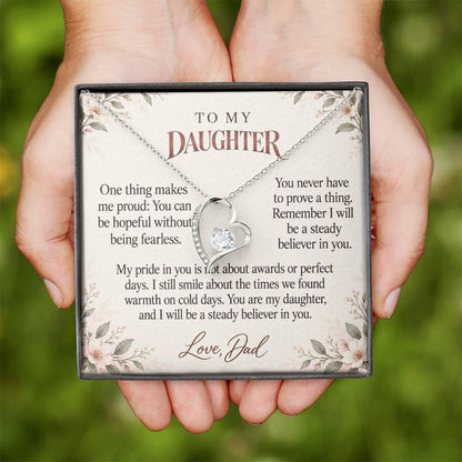 C593 - The Long Distance Hug And A Father Proud Of Who You Are - Forever Love Necklace