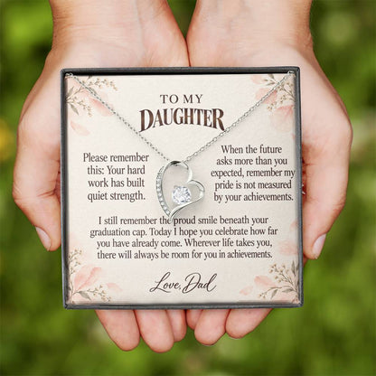 C531 - Your Graduation Day And Quiet Words For Your Hardest Days - Forever Love Necklace