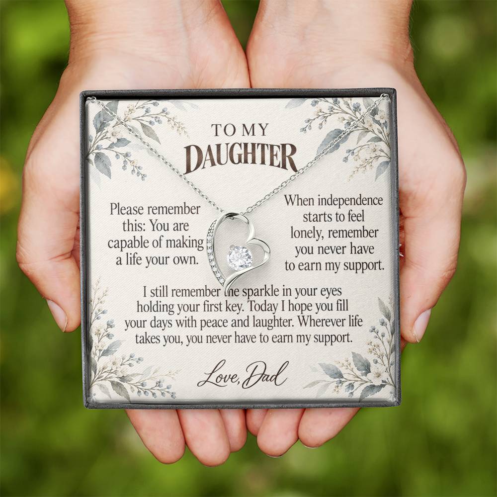 C546 - The First Apartment Key And Quiet Words For Your Hardest Days - Forever Love Necklace