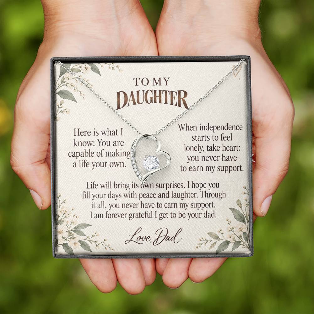 C550 - The First Apartment Key And The Words I Hope You Always Remember - Forever Love Necklace