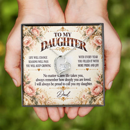C436 - Every Step You Take Into Your Future Carries A Lifetime Of My Love Behind You - Forever Love Necklace