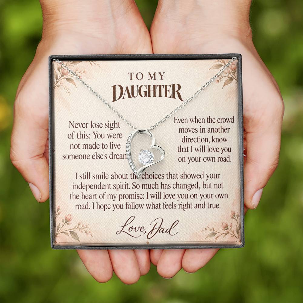C679 - Walk Your Own Path And A Memory That Time Cannot Take Away - Forever Love Necklace
