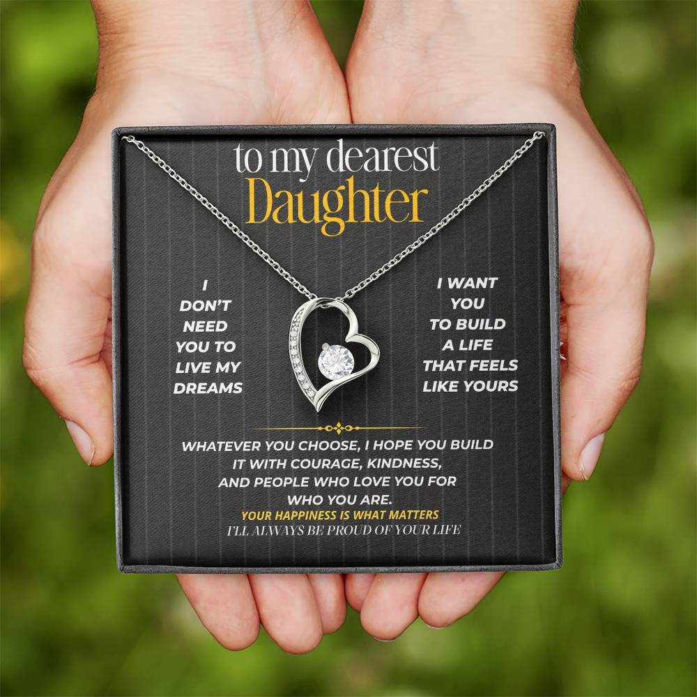 S269 - I’ll Always Be Proud Of The Life You Build – Forever Love Necklace From Dad
