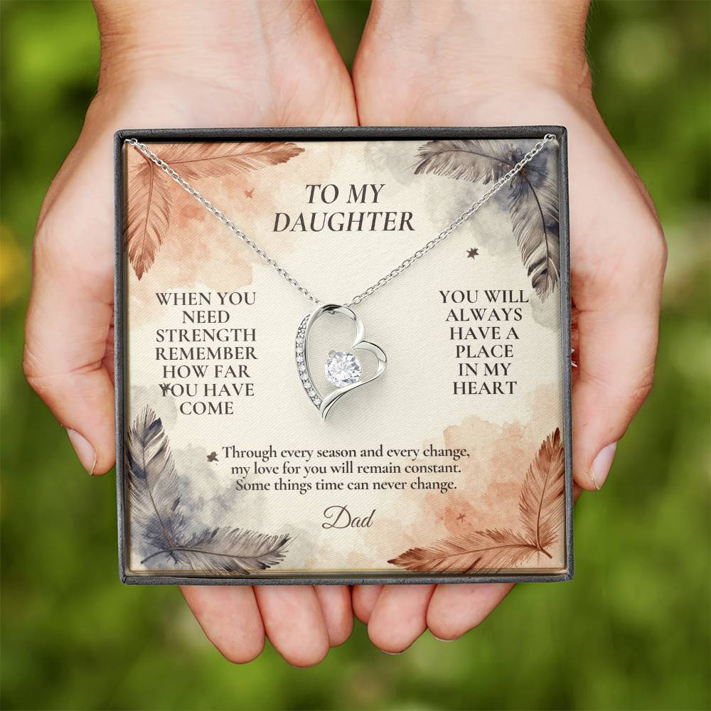 C108 - When You Need Strength Remember You Come From A Love That Never Gives Up On You - Forever Love Necklace