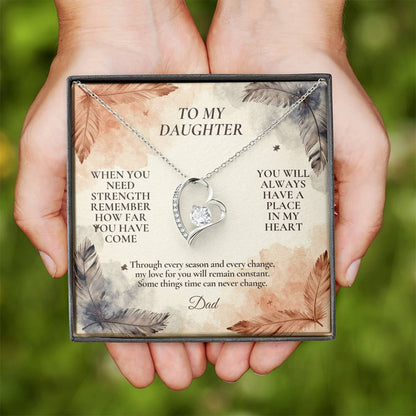 C108 - When You Need Strength Remember You Come From A Love That Never Gives Up On You - Forever Love Necklace