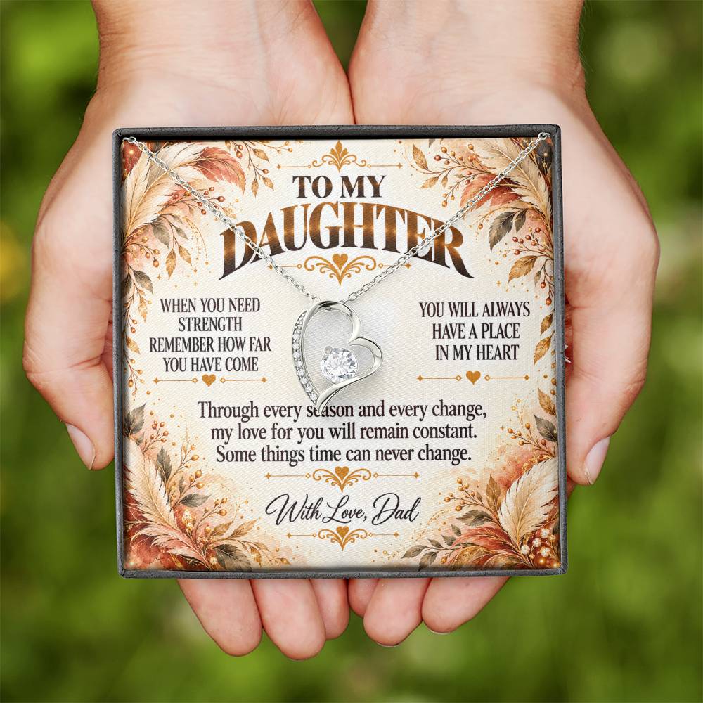C433 - The World Is Brighter Because You Are In It And My Life Is Better Because You Are My Daughter - Forever Love Necklace