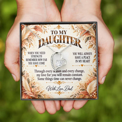 C433 - The World Is Brighter Because You Are In It And My Life Is Better Because You Are My Daughter - Forever Love Necklace