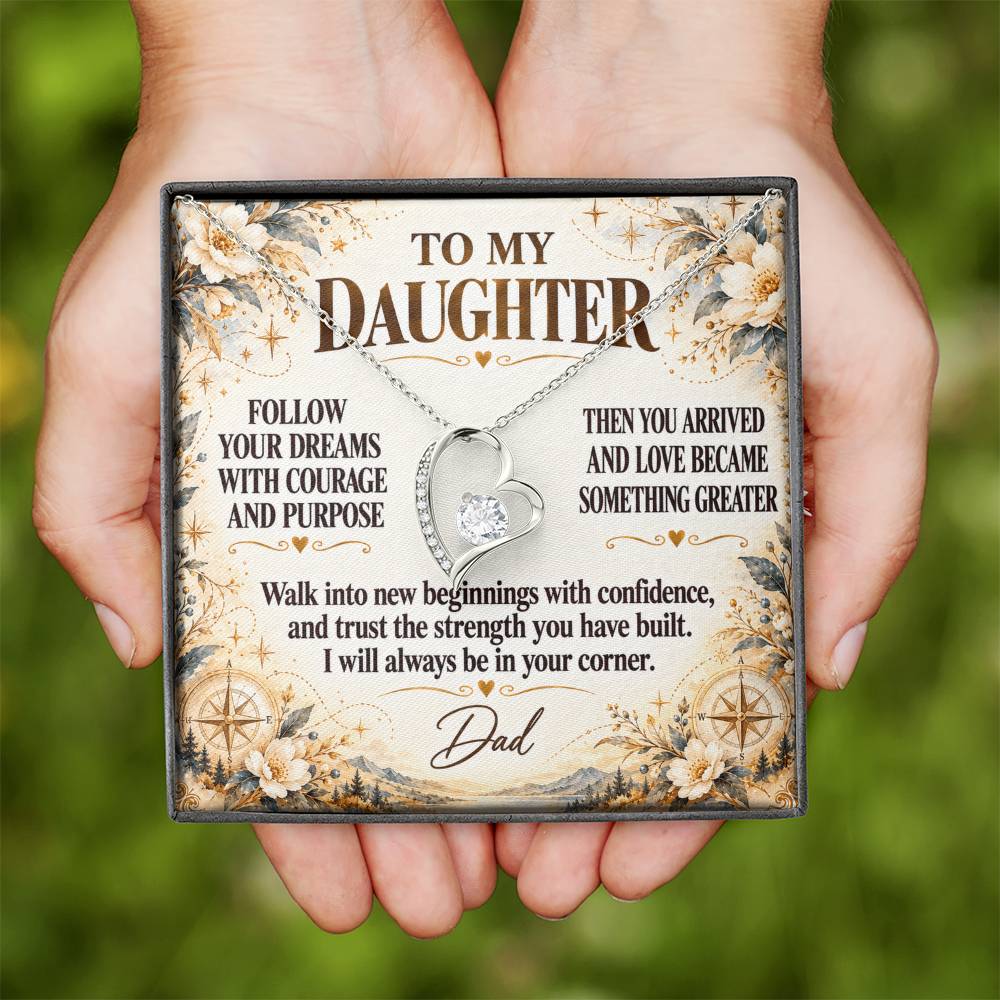 C284 - When You Feel Lost Remember The Love That Raised You Will Always Help Guide You Home - Forever Love Necklace