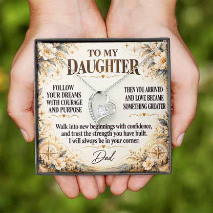 C284 - When You Feel Lost Remember The Love That Raised You Will Always Help Guide You Home - Forever Love Necklace