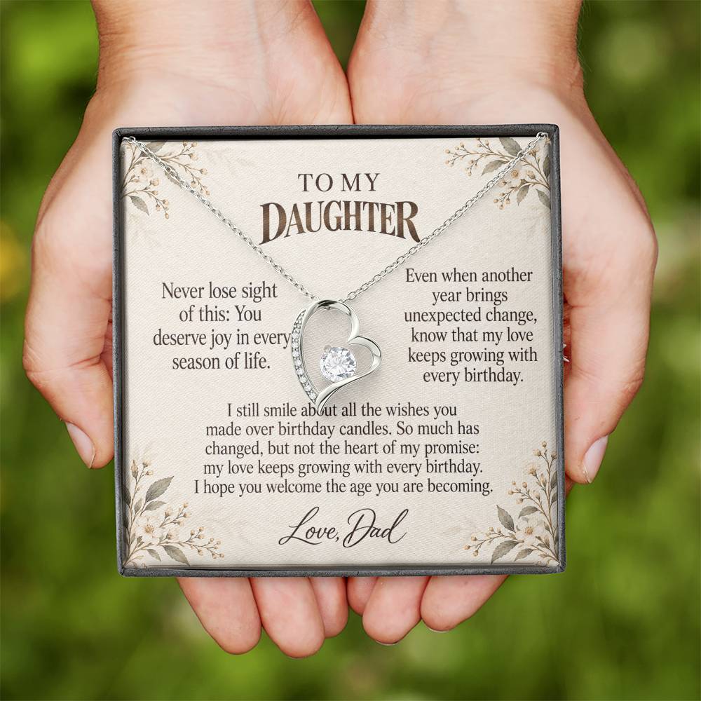 C554 - Every Birthday Candle And A Memory That Time Cannot Take Away - Forever Love Necklace