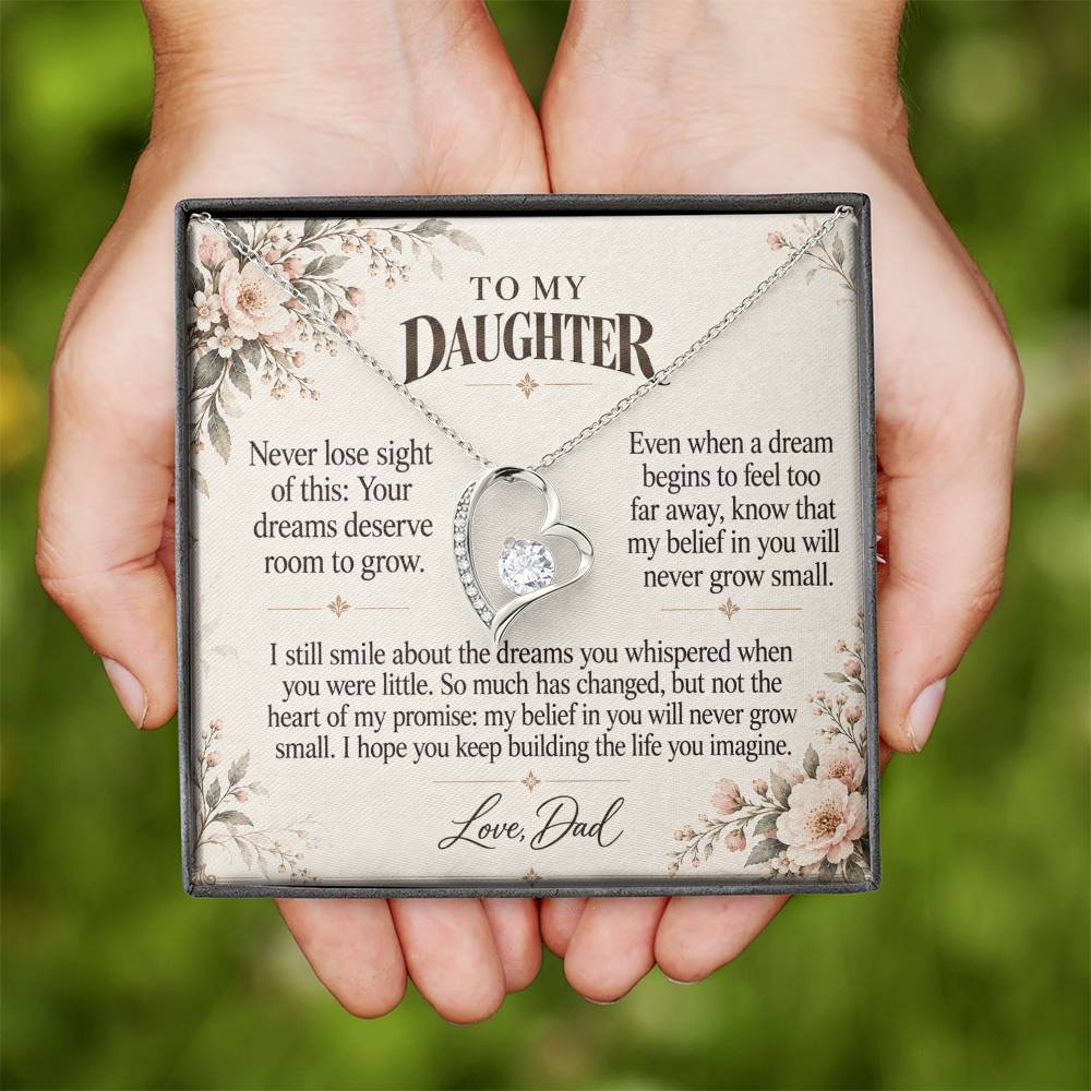C514 - The Girl With Big Dreams And A Memory That Time Cannot Take Away - Forever Love Necklace