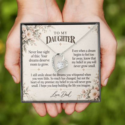 C514 - The Girl With Big Dreams And A Memory That Time Cannot Take Away - Forever Love Necklace