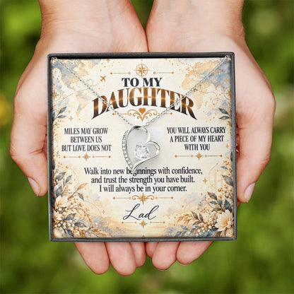 C444 - The Love Between A Father And Daughter Becomes A Legacy That Lives Beyond Every Season - Forever Love Necklace