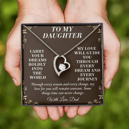 C193 - Wherever Tomorrow Leads You Remember You Have Already Made Your Dad Incredibly Proud - Forever Love Necklace
