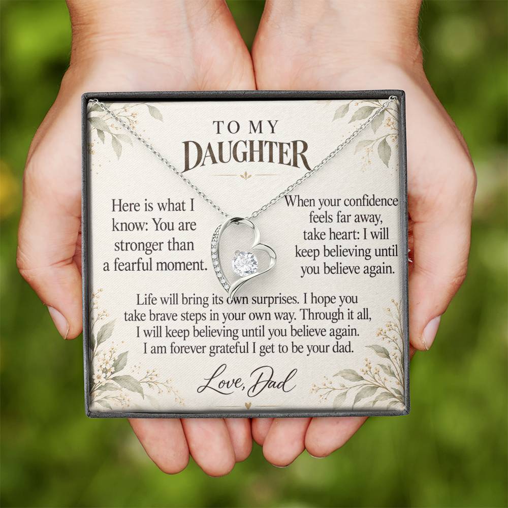 C605 - The Brave Heart You Carry And The Words I Hope You Always Remember - Forever Love Necklace