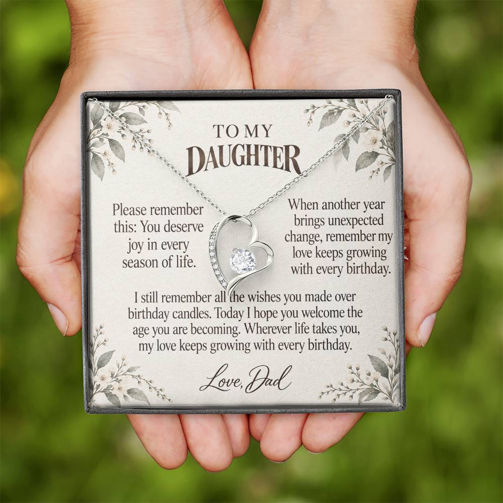 C551 - Every Birthday Candle And Quiet Words For Your Hardest Days - Forever Love Necklace