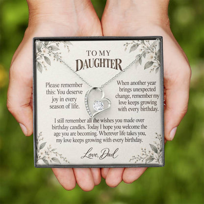 C551 - Every Birthday Candle And Quiet Words For Your Hardest Days - Forever Love Necklace