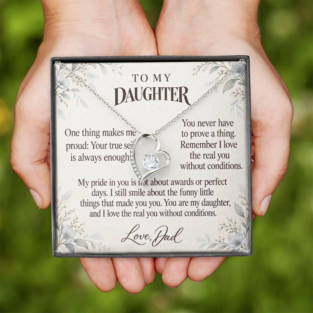 C653 - The Beauty Of Being Yourself And A Father Proud Of Who You Are - Forever Love Necklace