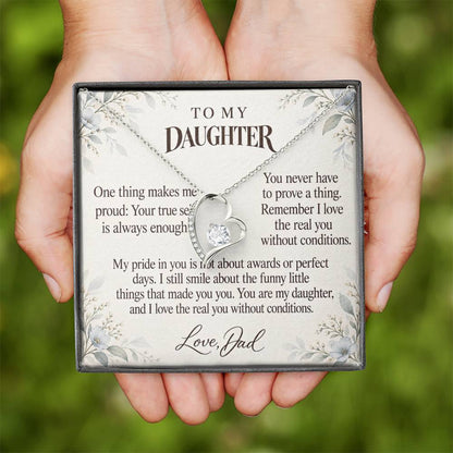 C653 - The Beauty Of Being Yourself And A Father Proud Of Who You Are - Forever Love Necklace