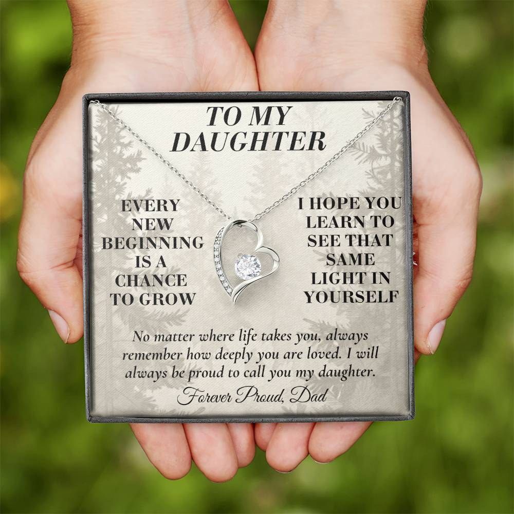 C191 - My Arms May Not Always Reach You But My Love Will Never Stop Holding You - Forever Love Necklace