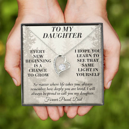 C191 - My Arms May Not Always Reach You But My Love Will Never Stop Holding You - Forever Love Necklace