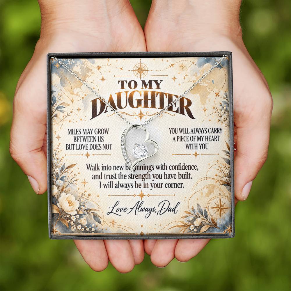 C344 - The Love Between A Father And Daughter Becomes A Legacy That Lives Beyond Every Season - Forever Love Necklace