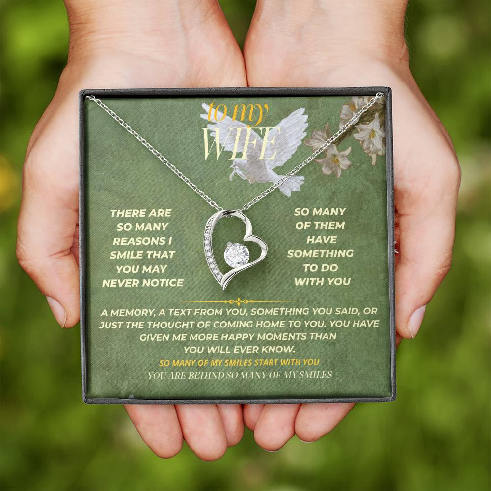 S132 - You Are The Woman Behind My Smile – Forever Love Necklace From Husband