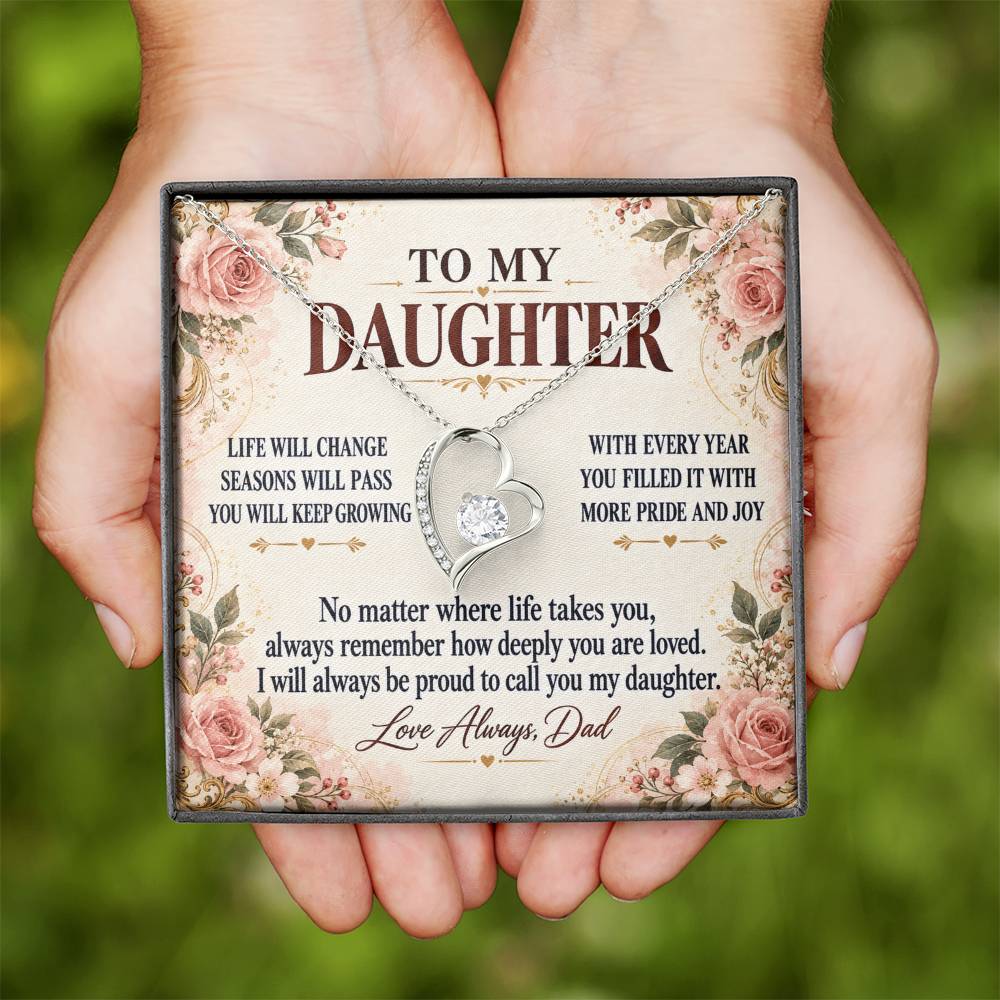 C336 - Every Step You Take Into Your Future Carries A Lifetime Of My Love Behind You - Forever Love Necklace