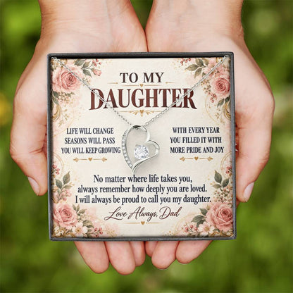 C336 - Every Step You Take Into Your Future Carries A Lifetime Of My Love Behind You - Forever Love Necklace