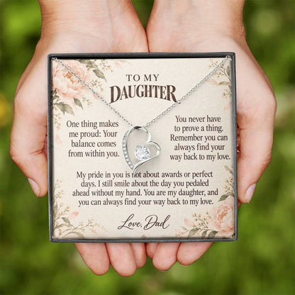 C523 - The Bicycle I Let Go And A Father Proud Of Who You Are - Forever Love Necklace