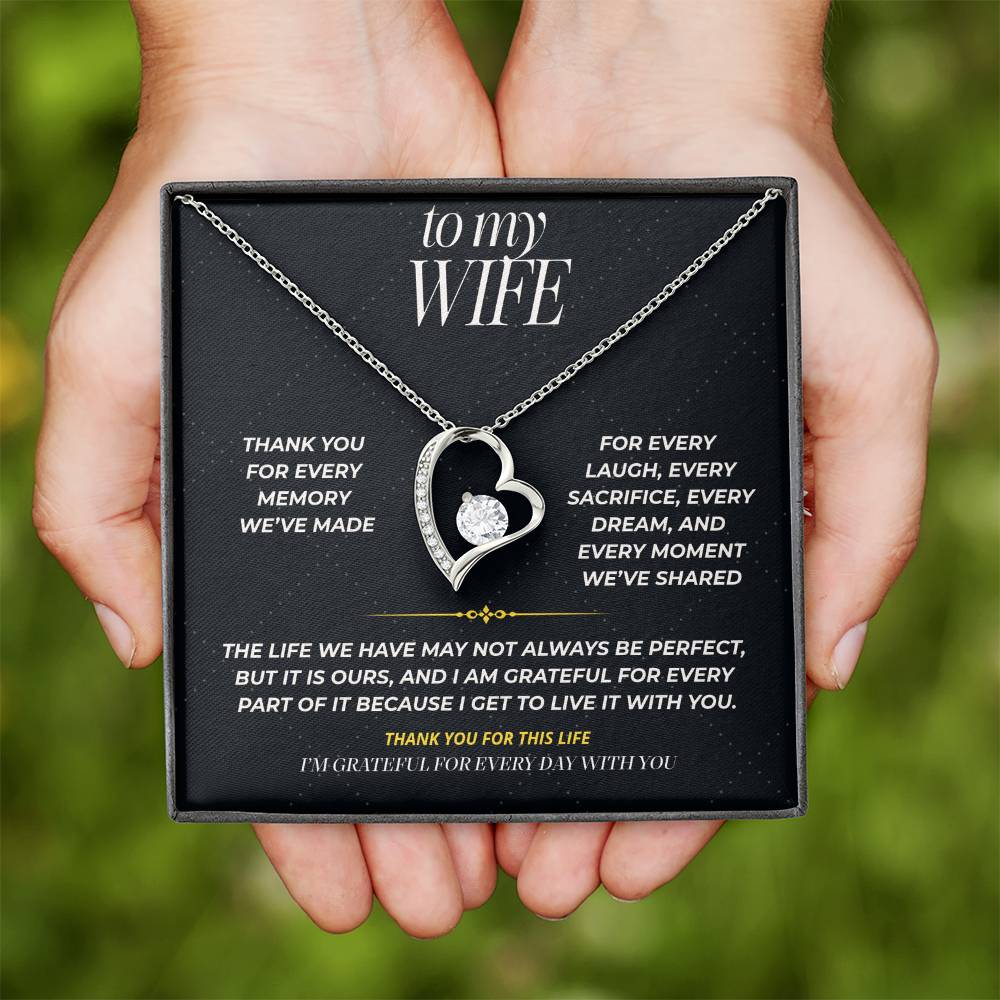 S98 - Thank You For Our Beautiful Life – Forever Love Necklace From Husband