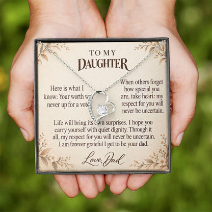 C675 - Wear Your Invisible Crown And The Words I Hope You Always Remember - Forever Love Necklace