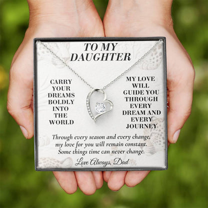 C168 - Carry Your Dreams Boldly And Carry My Love Gently Wherever You Go - Forever Love Necklace