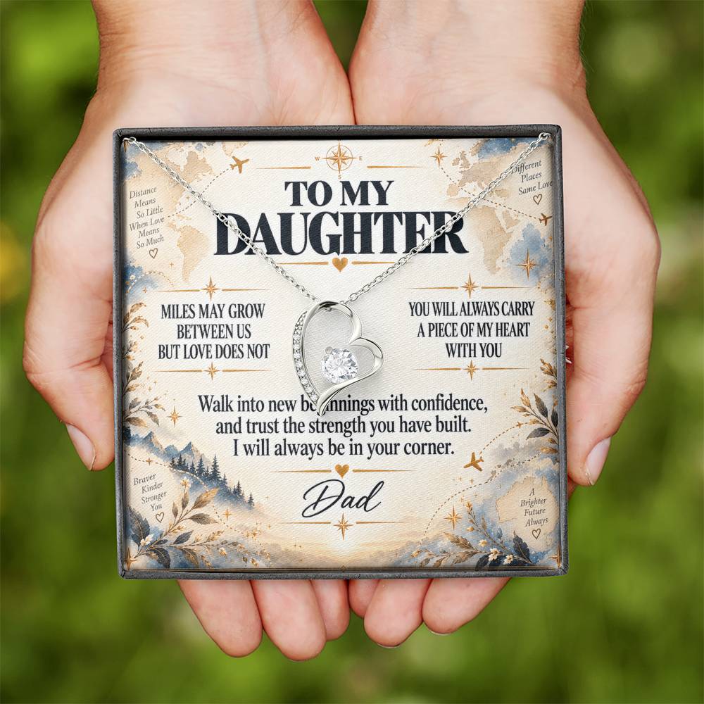 C244 - The Love Between A Father And Daughter Becomes A Legacy That Lives Beyond Every Season - Forever Love Necklace