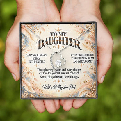 C493 - Wherever Tomorrow Leads You Remember You Have Already Made Your Dad Incredibly Proud - Forever Love Necklace