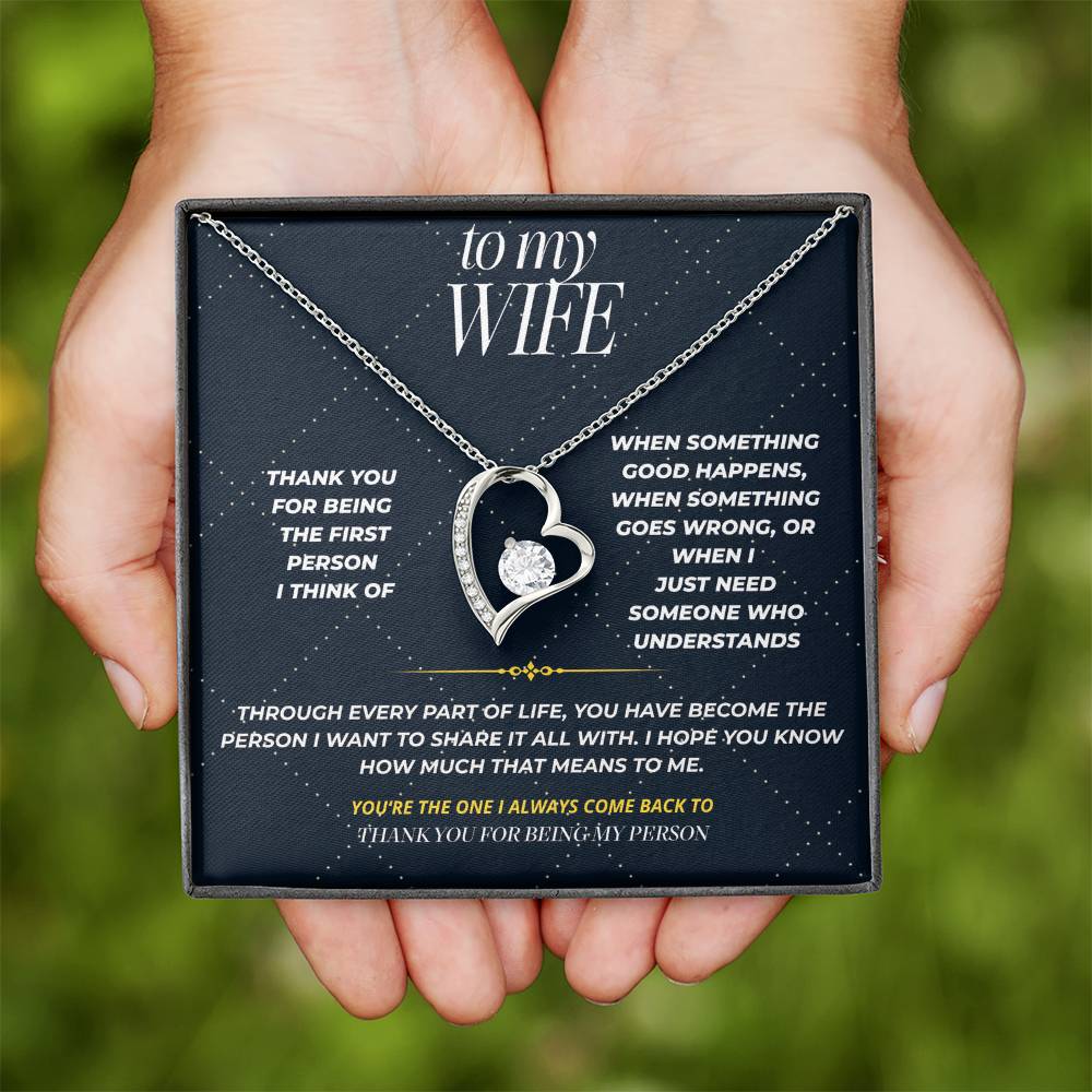 S104 - Thank You For Being My Person – Forever Love Necklace From Husband