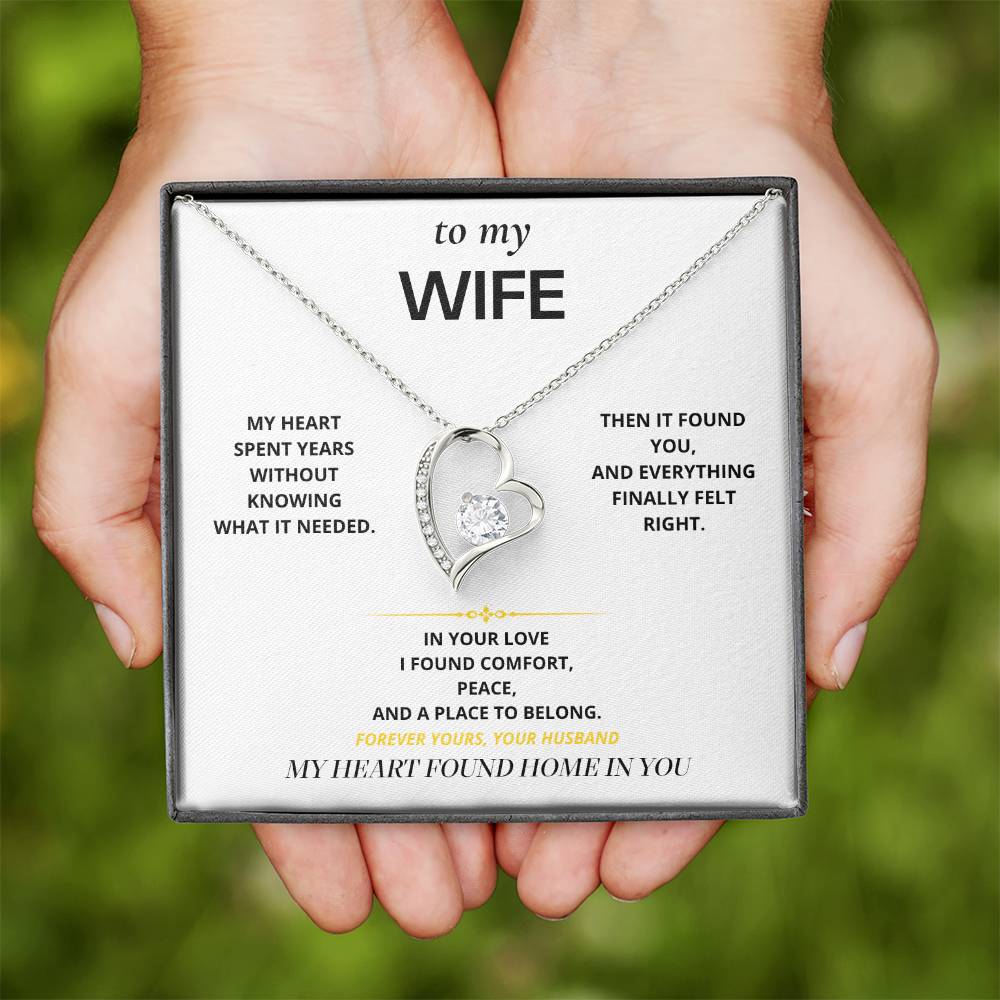 S20 - My Heart Found Home – Forever Love Necklace From Husband