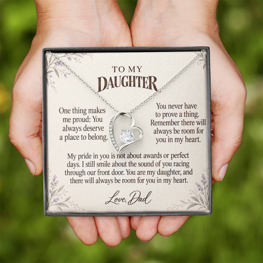 C528 - The Front Door Is Always Open And A Father Proud Of Who You Are - Forever Love Necklace