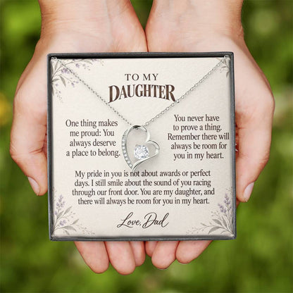 C528 - The Front Door Is Always Open And A Father Proud Of Who You Are - Forever Love Necklace