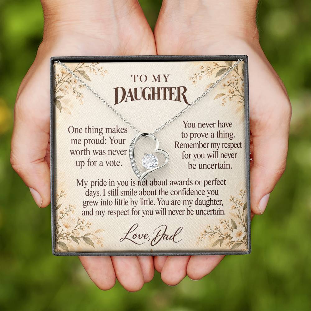 C673 - Wear Your Invisible Crown And A Father Proud Of Who You Are - Forever Love Necklace