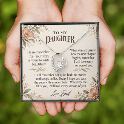 C516 - The Bedtime Stories We Shared And Quiet Words For Your Hardest Days - Forever Love Necklace