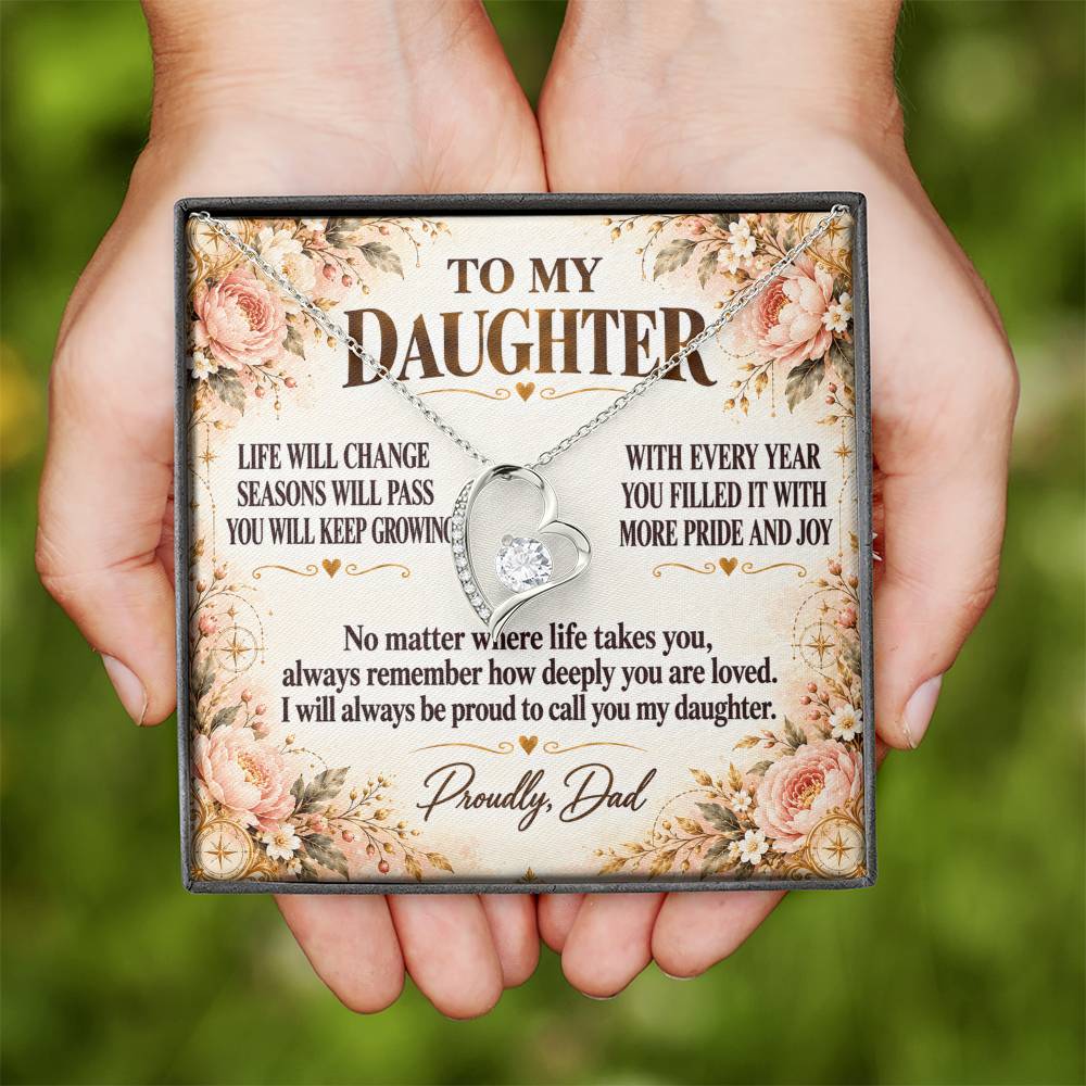 C286 - Every Step You Take Into Your Future Carries A Lifetime Of My Love Behind You - Forever Love Necklace