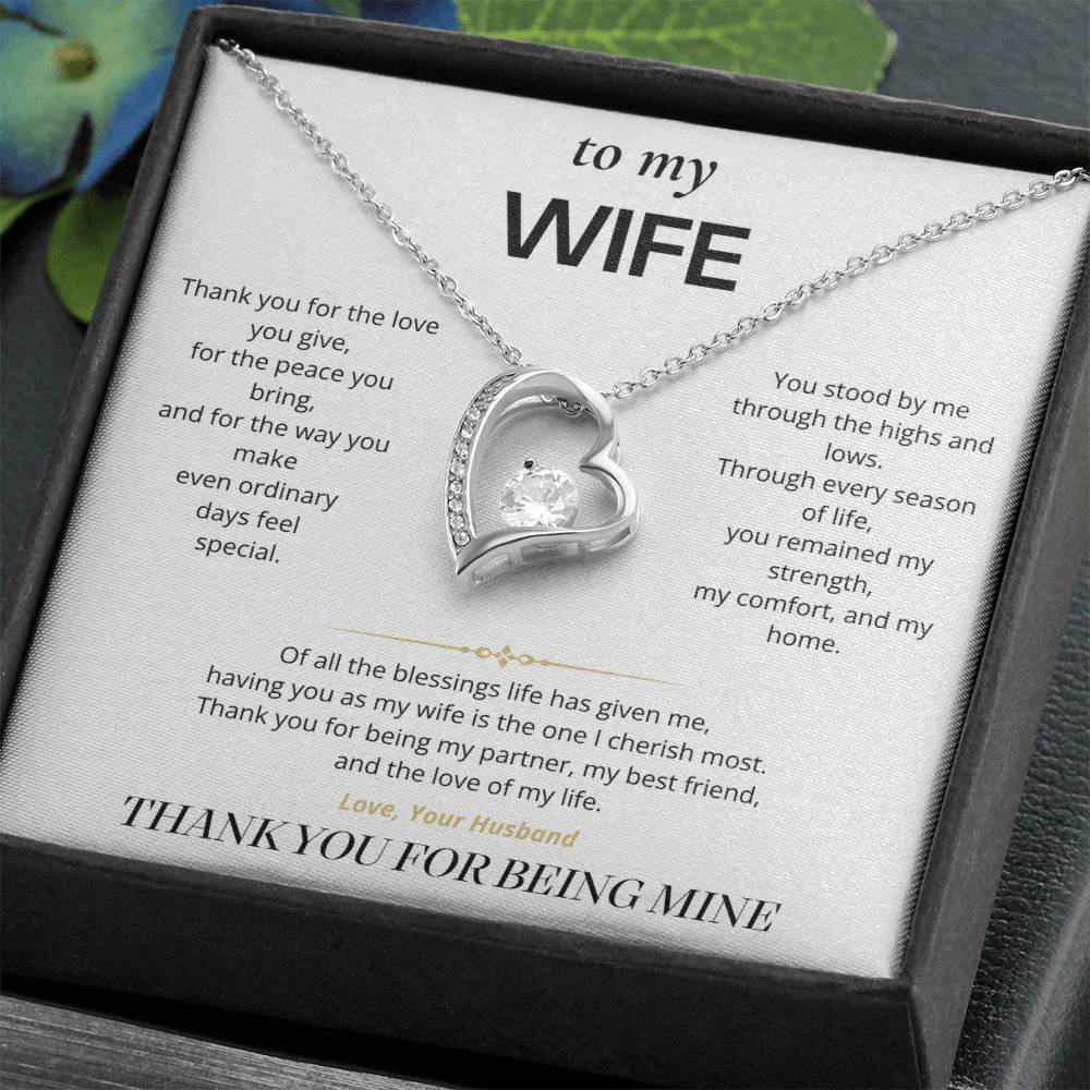 S2 - Thank You For Being Mine – Forever Love Necklace From Husband