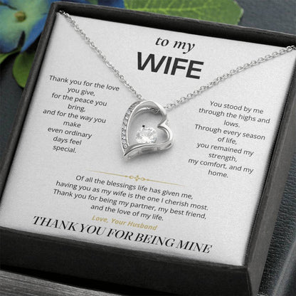 S2 - Thank You For Being Mine – Forever Love Necklace From Husband