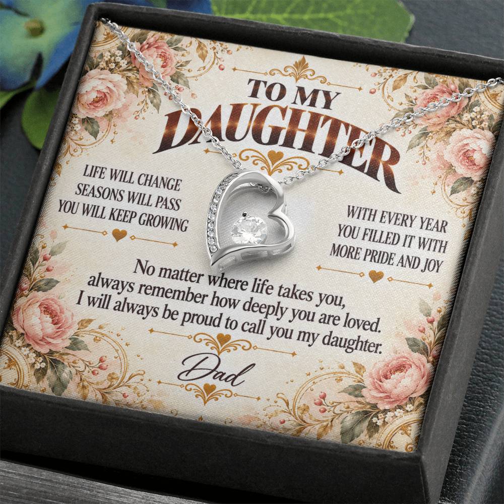 C436 - Every Step You Take Into Your Future Carries A Lifetime Of My Love Behind You - Forever Love Necklace